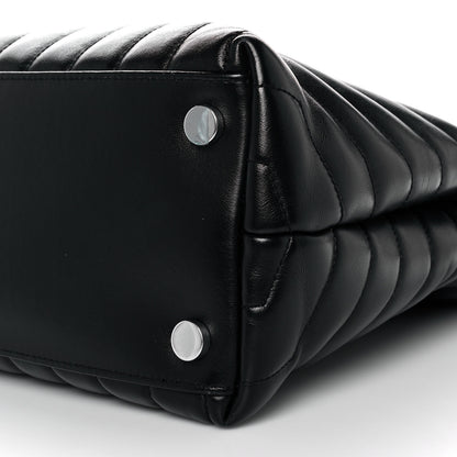 Saint Laurent Calfskin Y Quilted Monogram Large Loulou Shopper Black 9 of 9