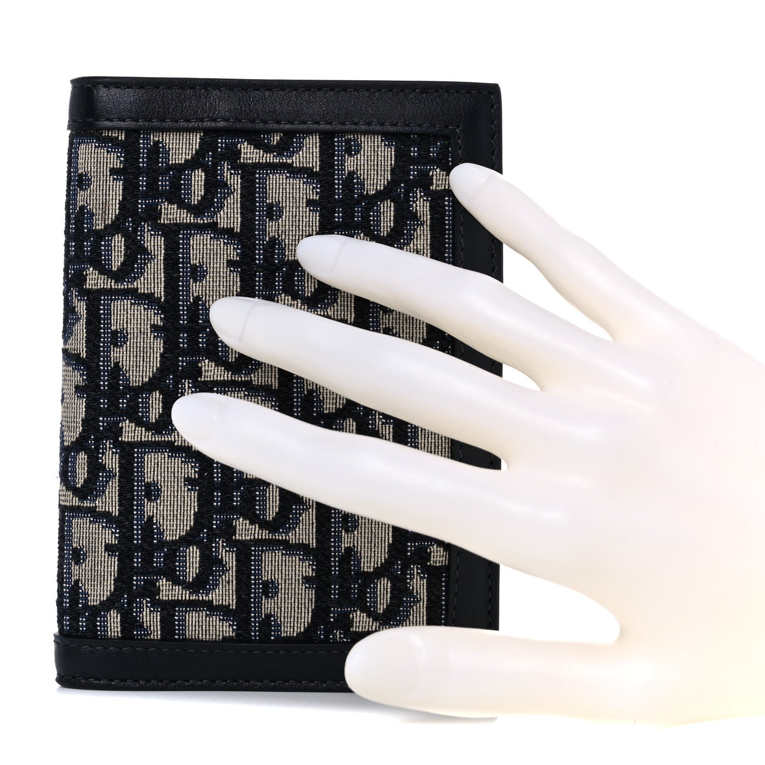 Christian Dior Calfskin Oblique Passport Holder Blue 2 of 9