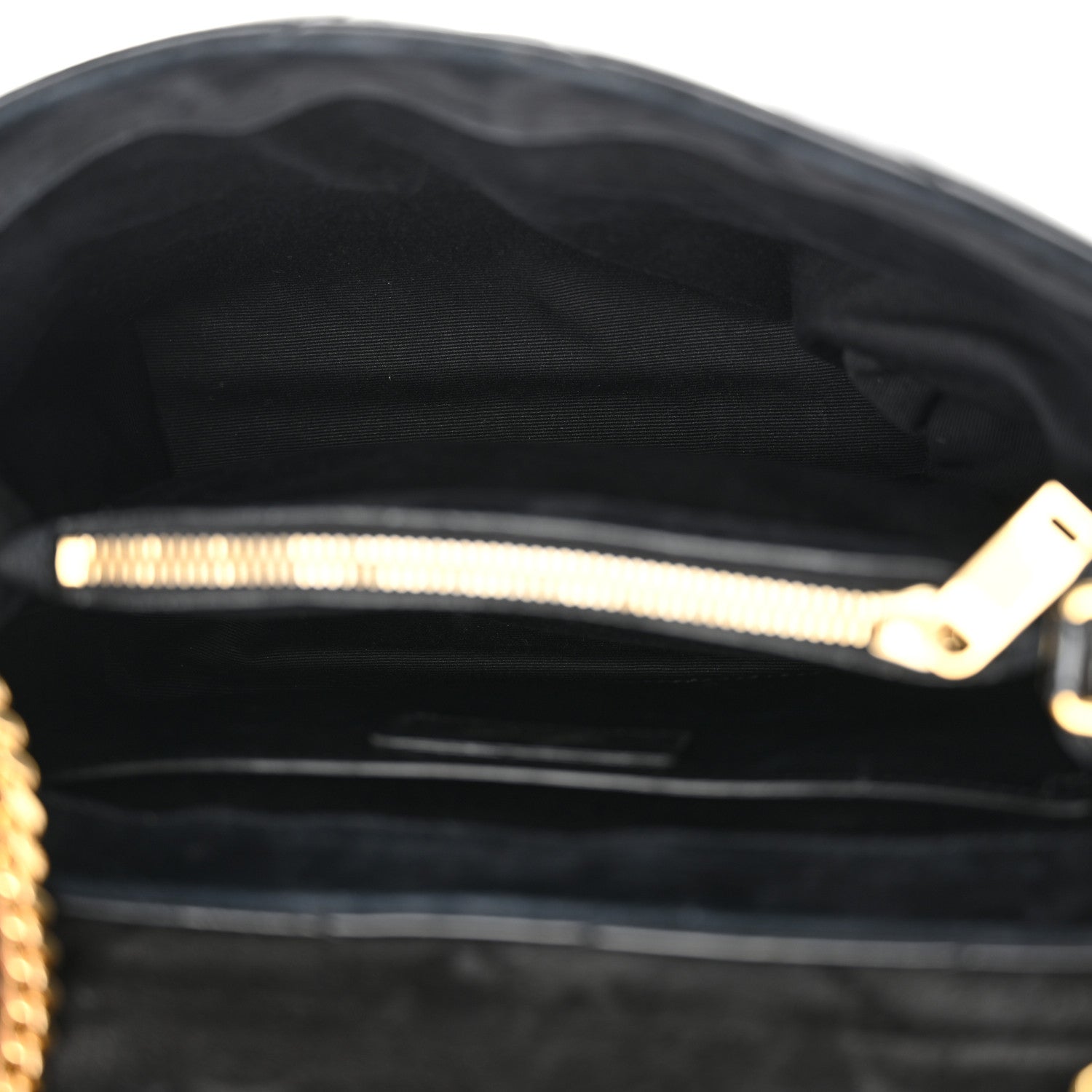 Saint Laurent Patent Y Quilted Monogram Small Loulou Chain Satchel Black 5 of 11