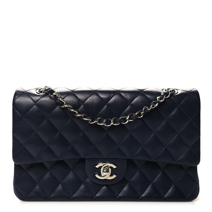 Chanel Lambskin Quilted Medium Double Flap Navy 1 of 10