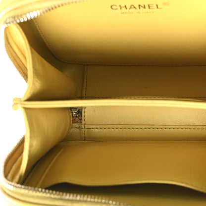 Chanel Caviar Quilted Small CC Filigree Vanity Case Yellow 5 of 11