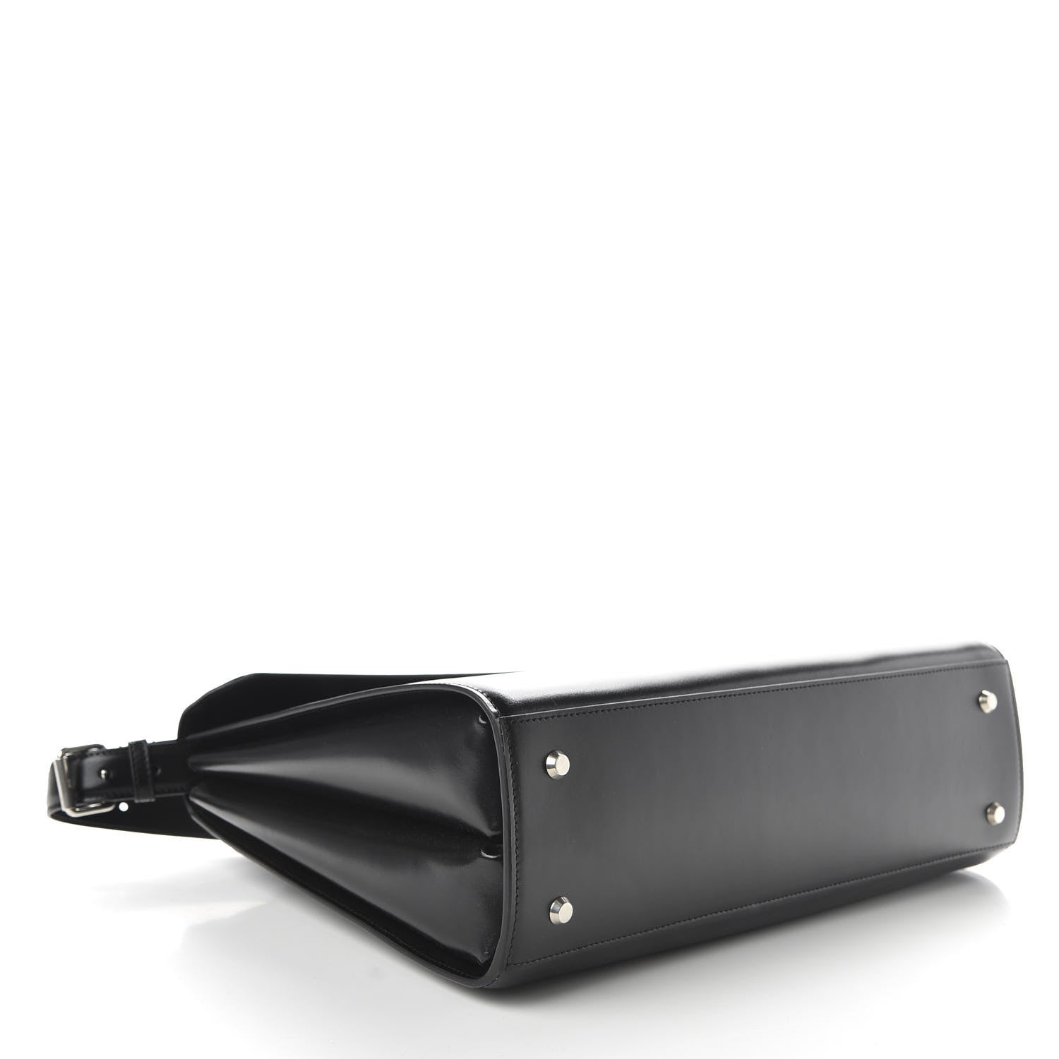 Balenciaga Shiny Box Calfskin Large Ghost Shoulder Bag Black 4 of 10