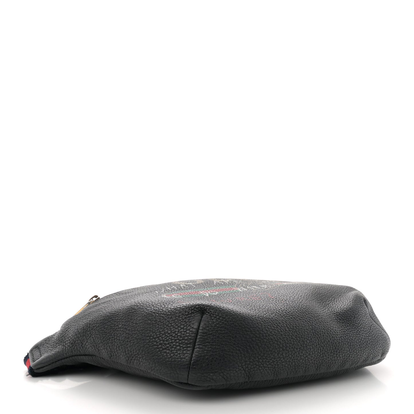 Grained Calfskin Coco Capitan Logo Belt Bag Black