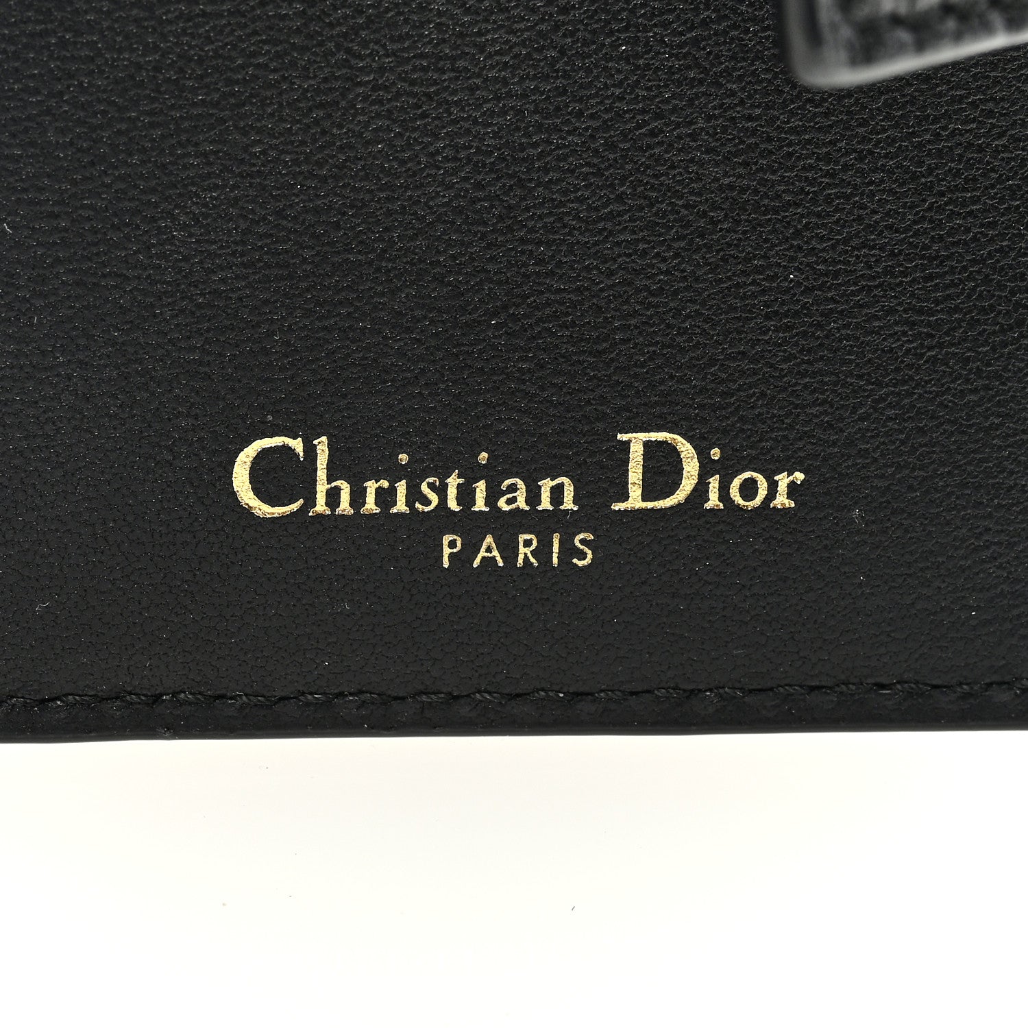Christian Dior Supple Calfskin Cannage Caro Dandelion Card Holder Black 6 of 7