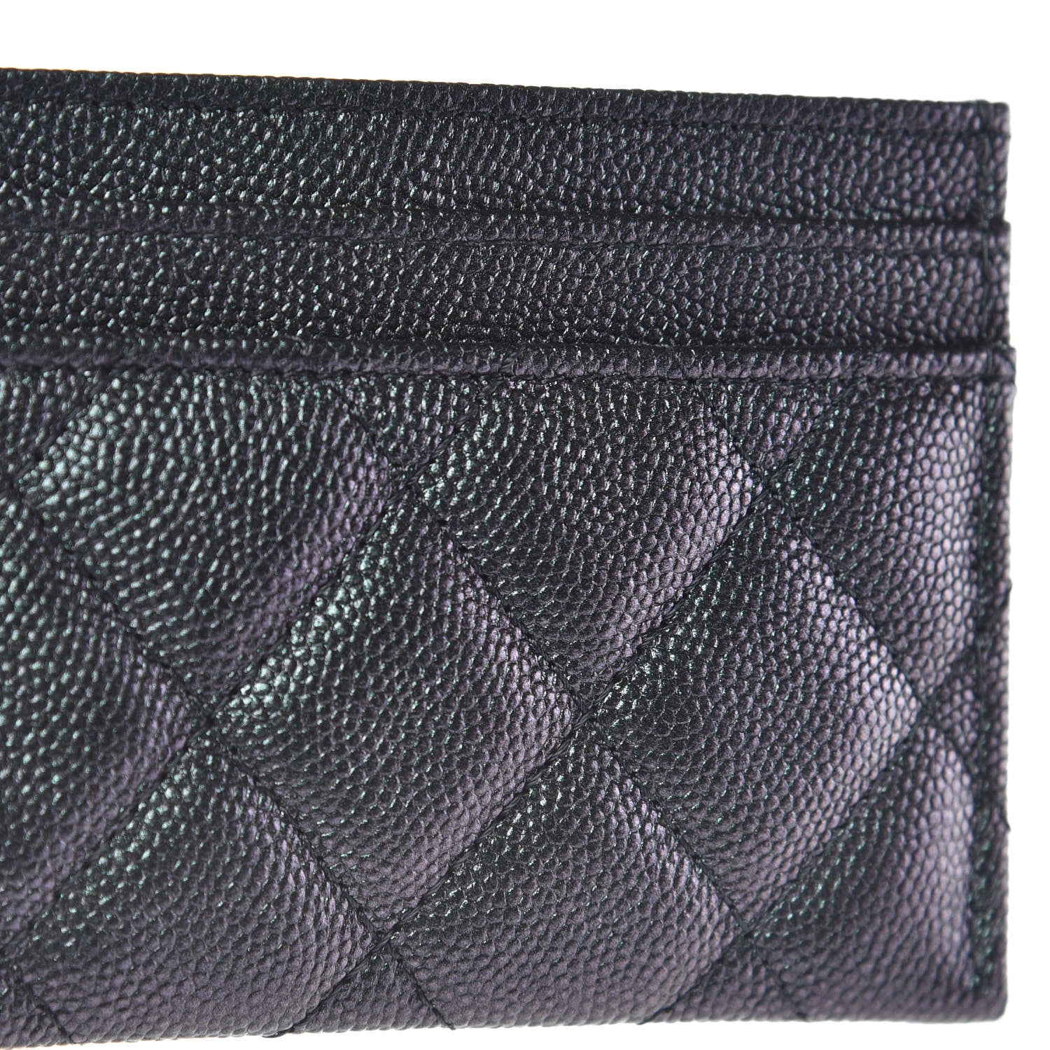 Chanel Iridescent Caviar Quilted Card Holder Black 10 of 10