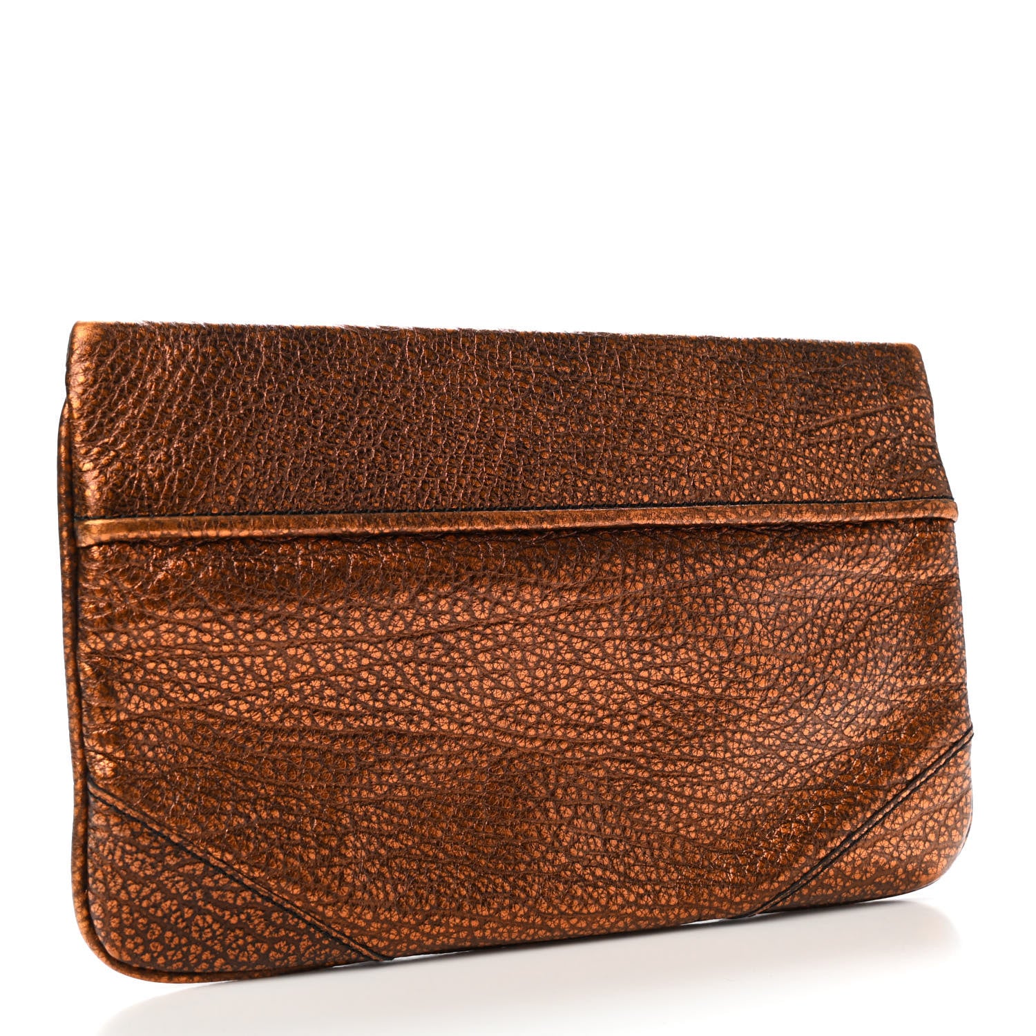 Burberry Metallic Grainy Calfskin Nevin Large Pouch Bronze 2 of 4