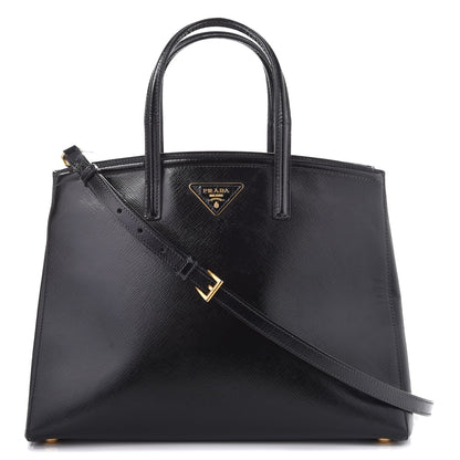 Prada Saffiano Vernice Tote Black 1 of 13