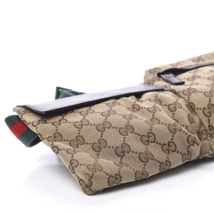 Gucci GG Monogram Double Pocket Belt Bag Dark Brown 7 of 9