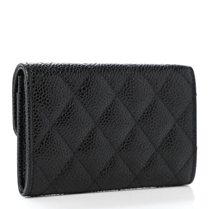Chanel Caviar Quilted Flap Card Holder Black 2 of 4