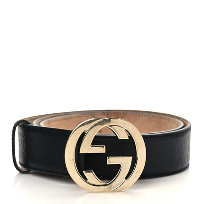 Gucci Guccissima Interlocking G 40mm Belt 100 40 Black 1 of 9