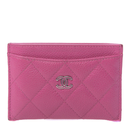 Chanel Caviar Quilted Card Holder Pink 1 of 12