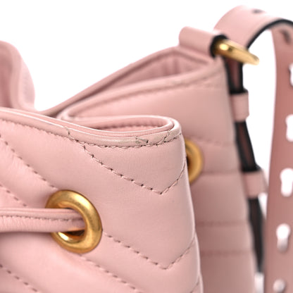 Gucci Calfskin Matelasse Sylvie Web GG Marmont Bucket Bag Perfect Pink 13 of 17