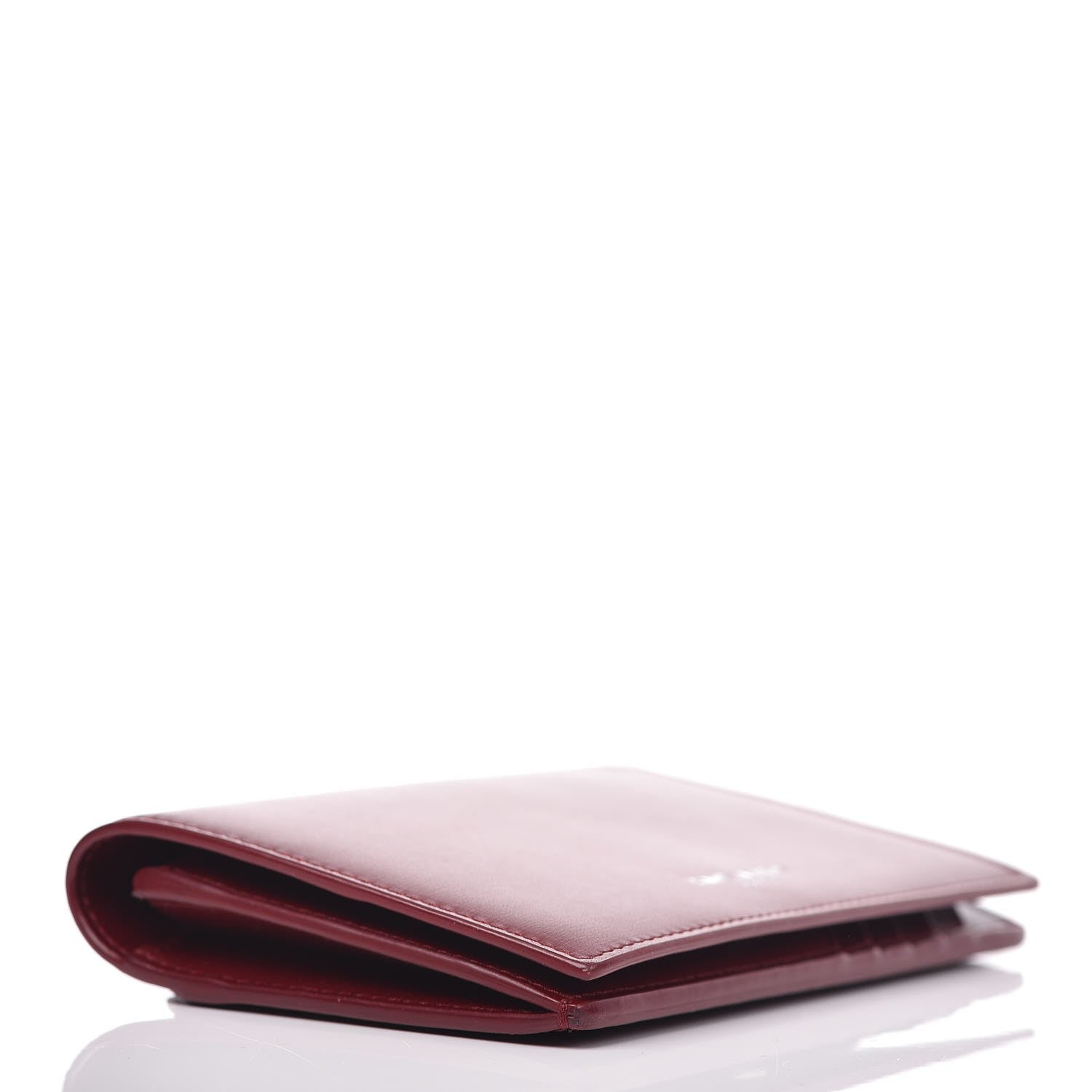 Saint Laurent Calfskin Fragments Flap Wallet Dark Red 4 of 9