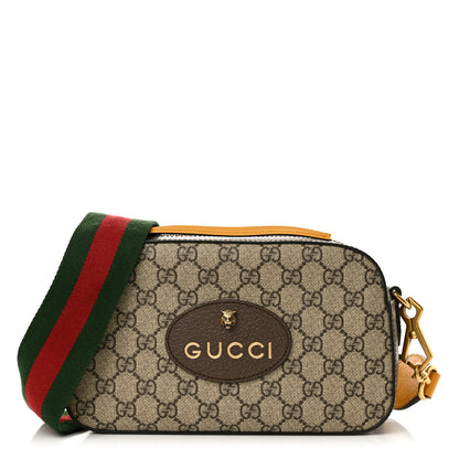 Gucci GG Supreme Monogram Web Neo Vintage Shoulder Bag Beige New Acero Crop 1 of 12