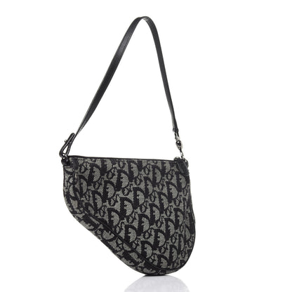 Christian Dior Monogram Mini Saddle Pochette Black 3 of 11