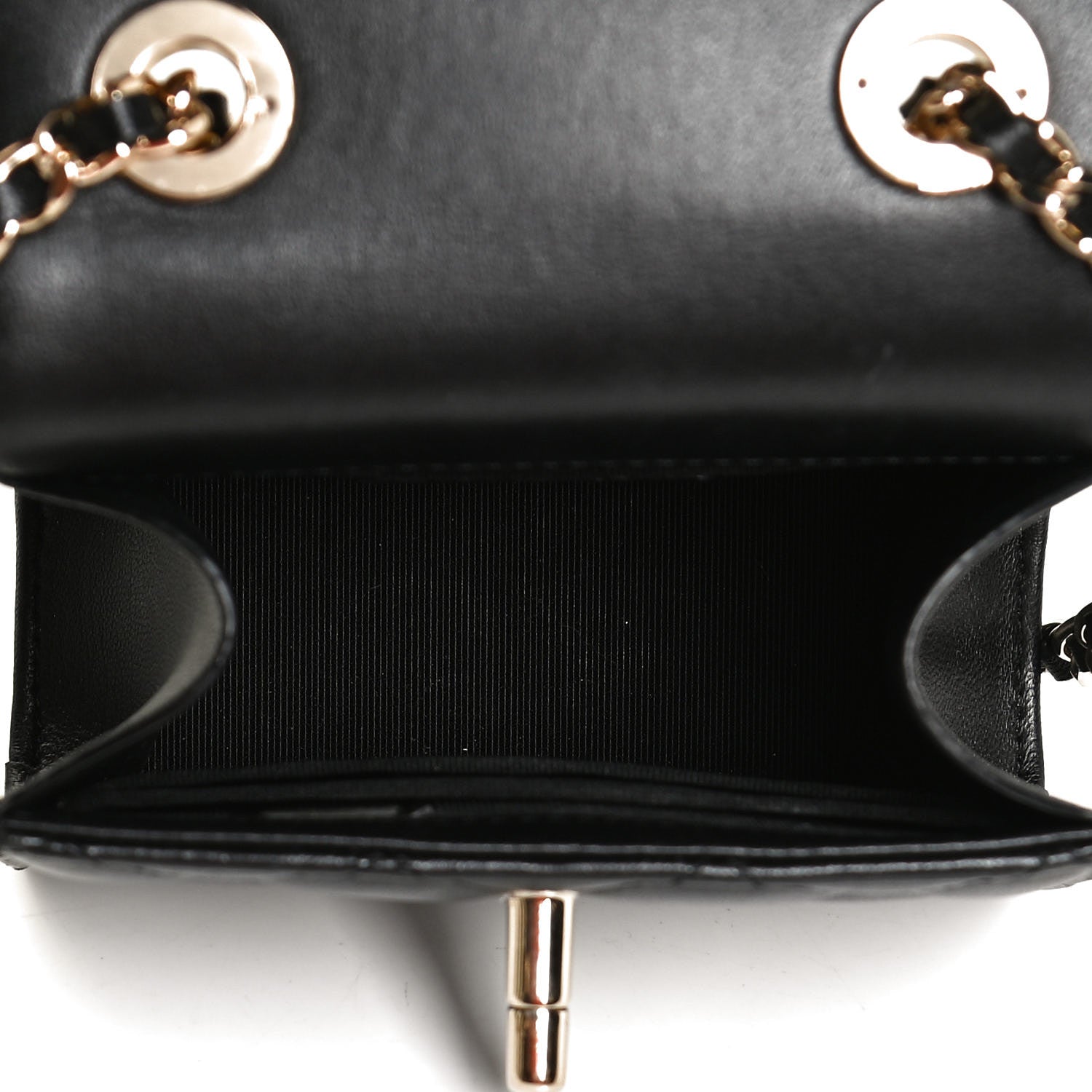Chanel Lambskin Quilted Mini Trendy CC Clutch With Chain Black 5 of 11