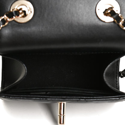Chanel Lambskin Quilted Mini Trendy CC Clutch With Chain Black 5 of 11