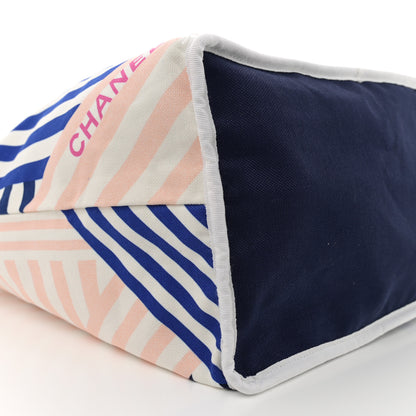 Chanel Terry Cloth Cotton La Pausa Bay Reversible Beach Tote Blue 14 of 18