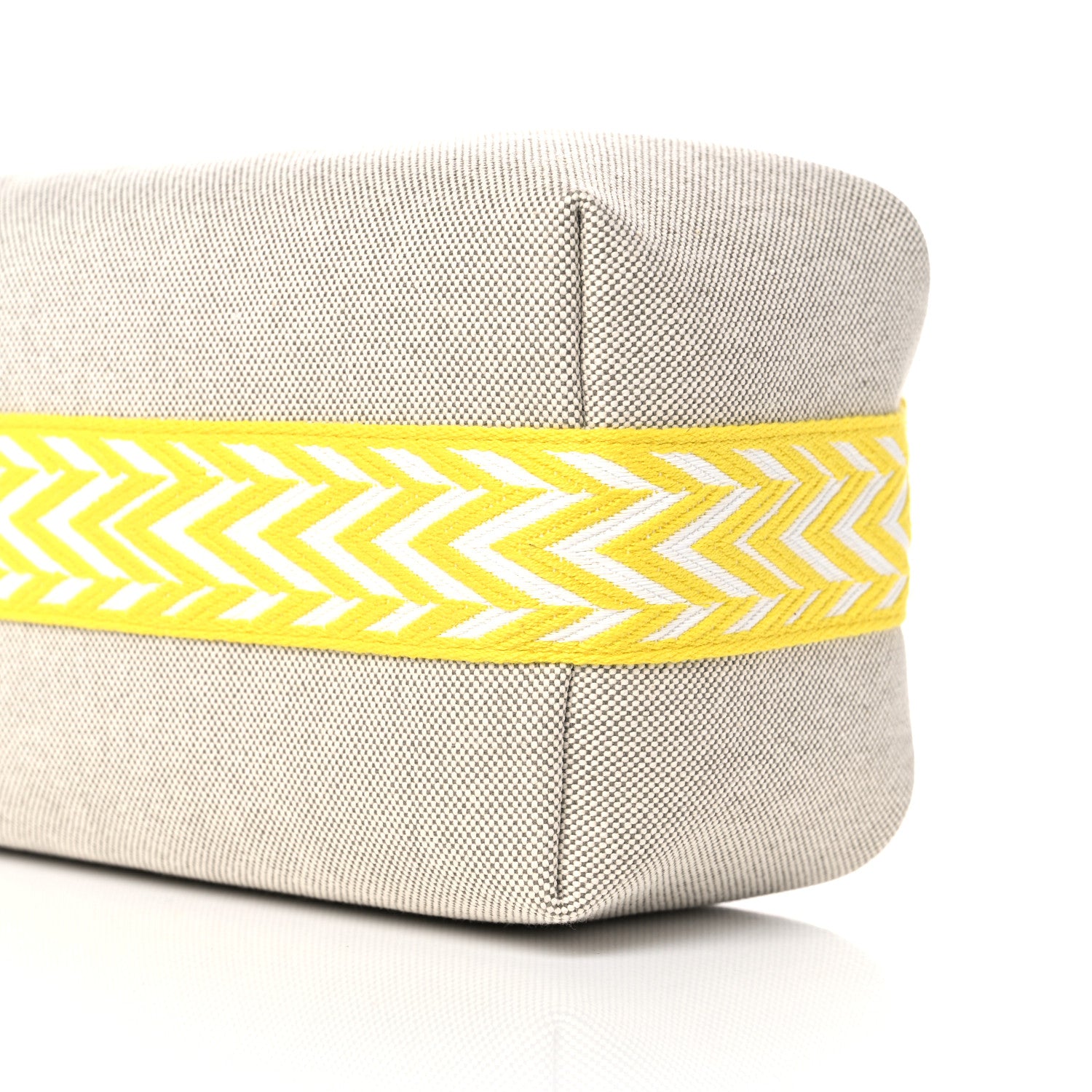 Hermes Canvas Small Bride-A-Brac Pouch Natural Jaune Citron 9 of 9