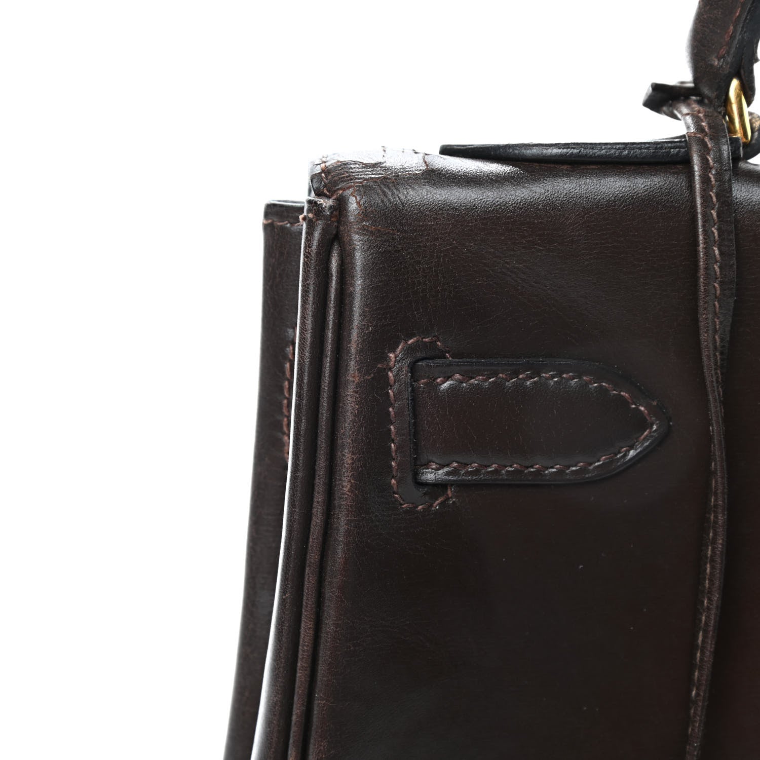 Hermes Box Kelly Retourne 32 Chocolate 7 of 13