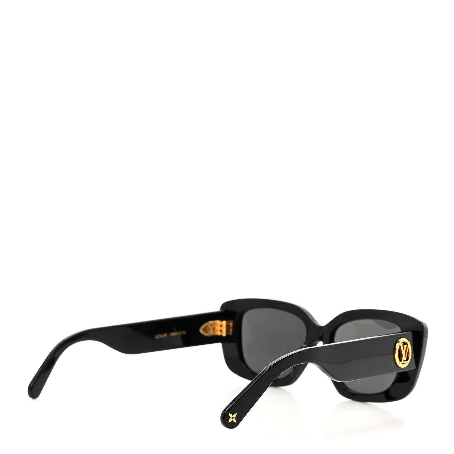 Louis Vuitton Acetate LV Circle Large Cat Eye Sunglasses Z2642U Black 4 of 7