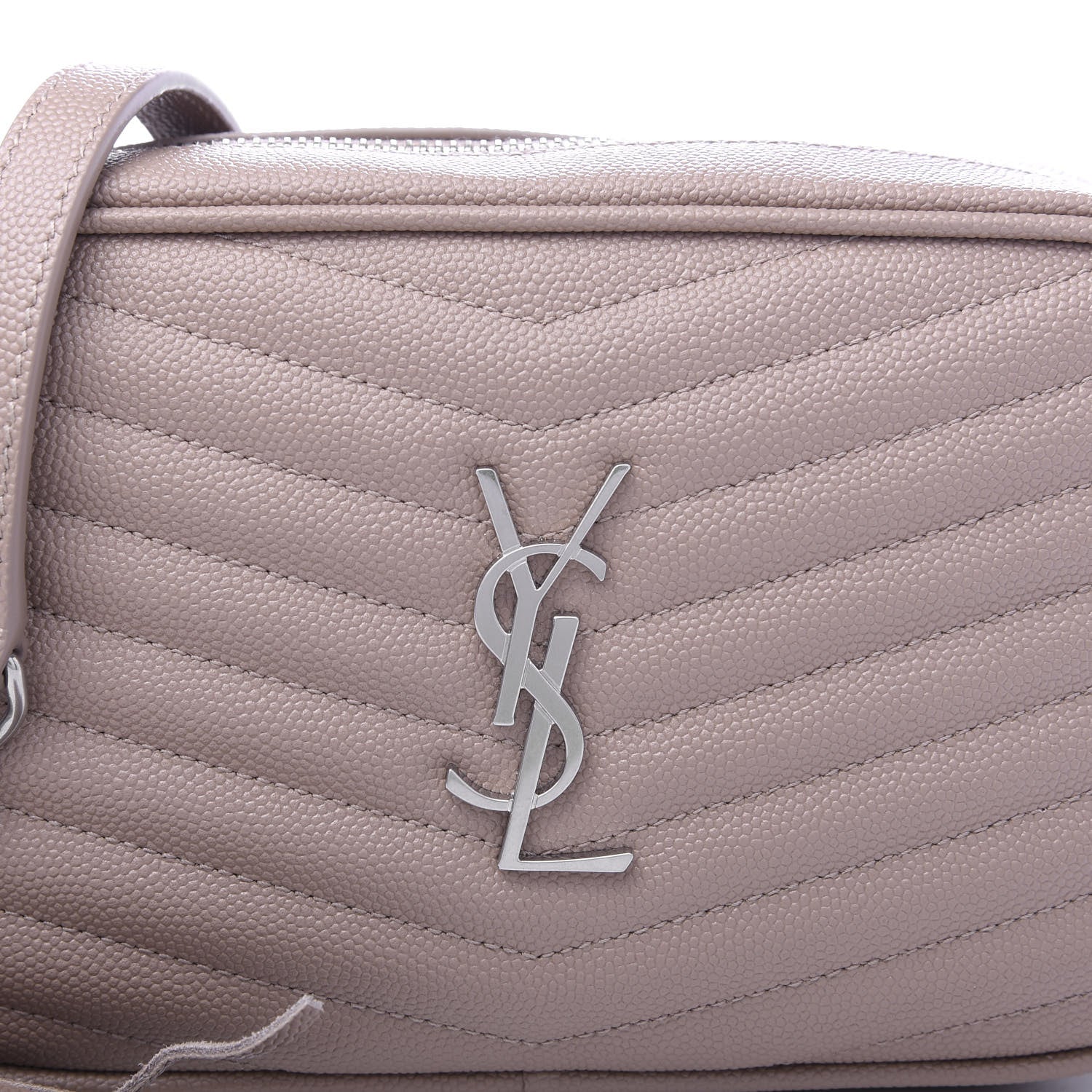 Saint Laurent Grain De Poudre Matelasse Monogram Mini Lou Camera Bag Pale Blush 9 of 9
