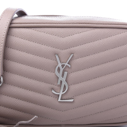 Saint Laurent Grain De Poudre Matelasse Monogram Mini Lou Camera Bag Pale Blush 9 of 9