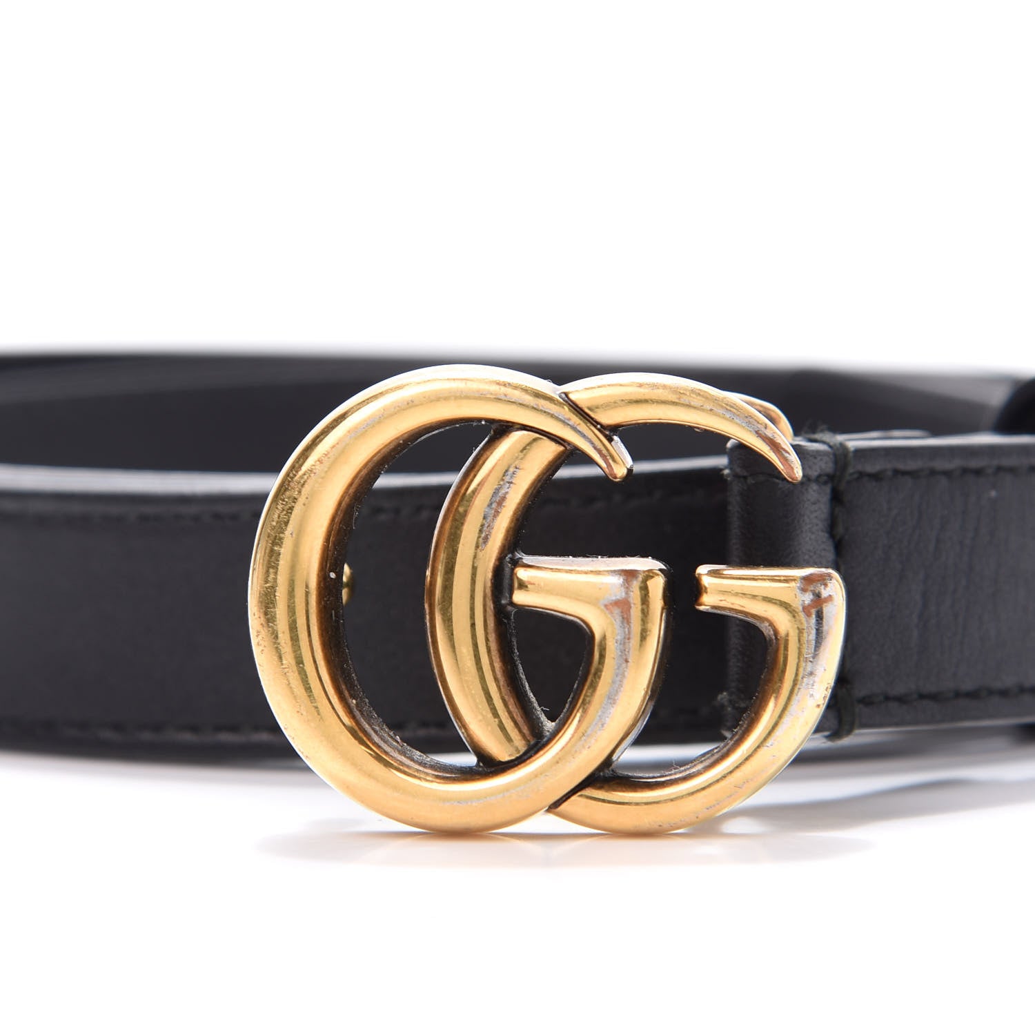 Gucci Calfskin Double G 20mm Belt 80 32 Black 6 of 6