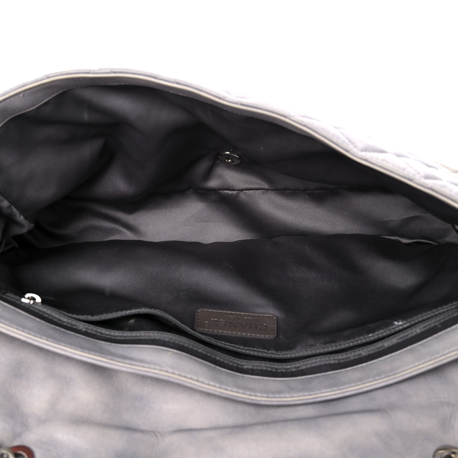 Chanel Lambskin Quilted Jumbo Coco Rain Flap Grey 5 of 27