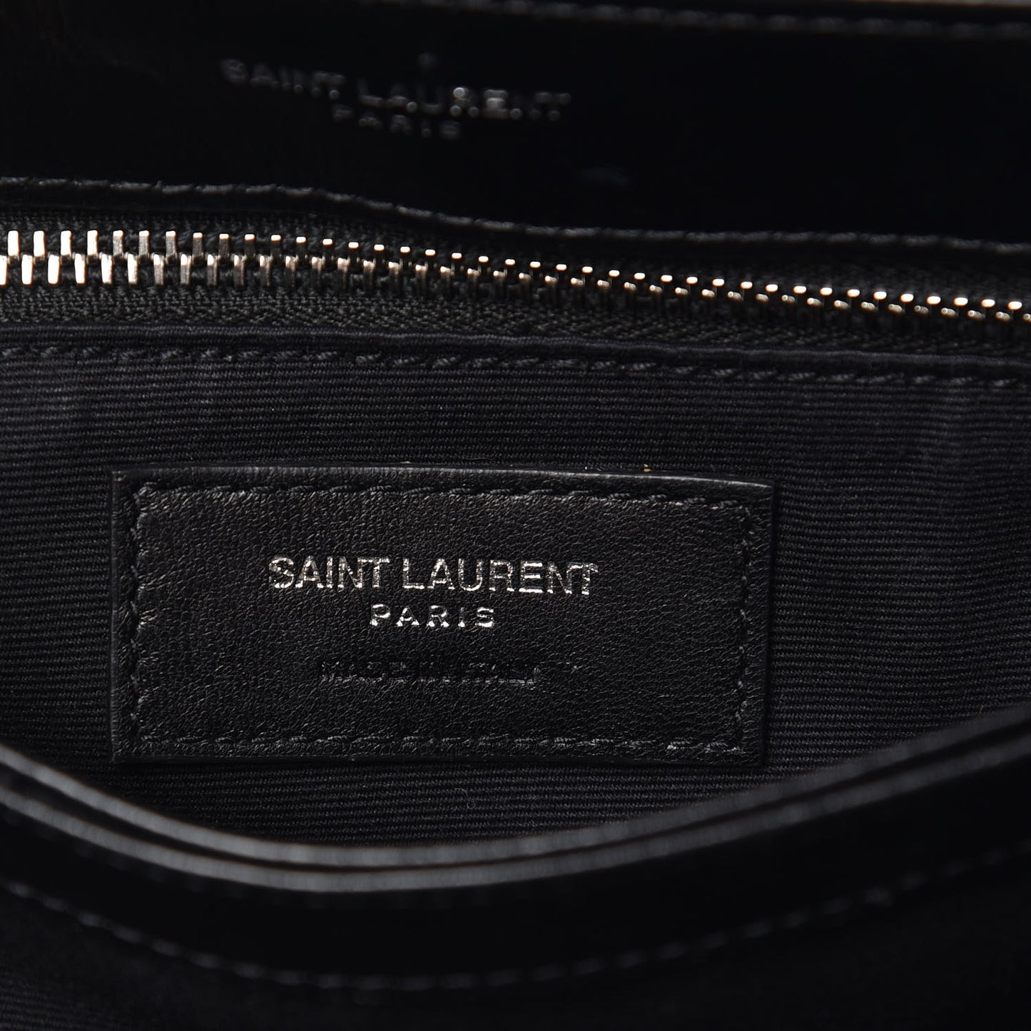 Calfskin Y Quilted Monogram Toy Loulou Crossbody Bag Black
