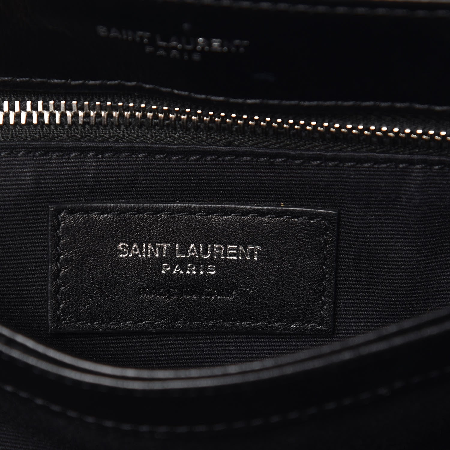 Saint Laurent Calfskin Y Quilted Monogram Toy Loulou Crossbody Bag Black 7 of 7