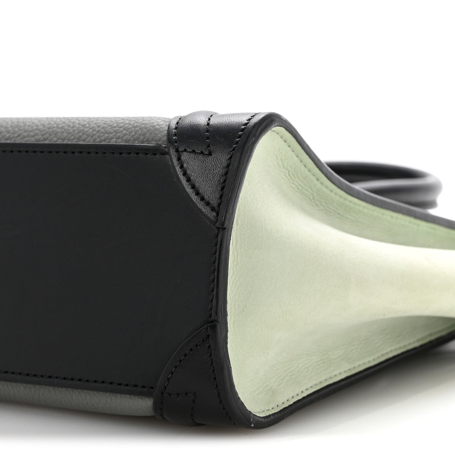 Celine Baby Grained Calfskin Nano Tri-Color Luggage Zinc Almond 9 of 12