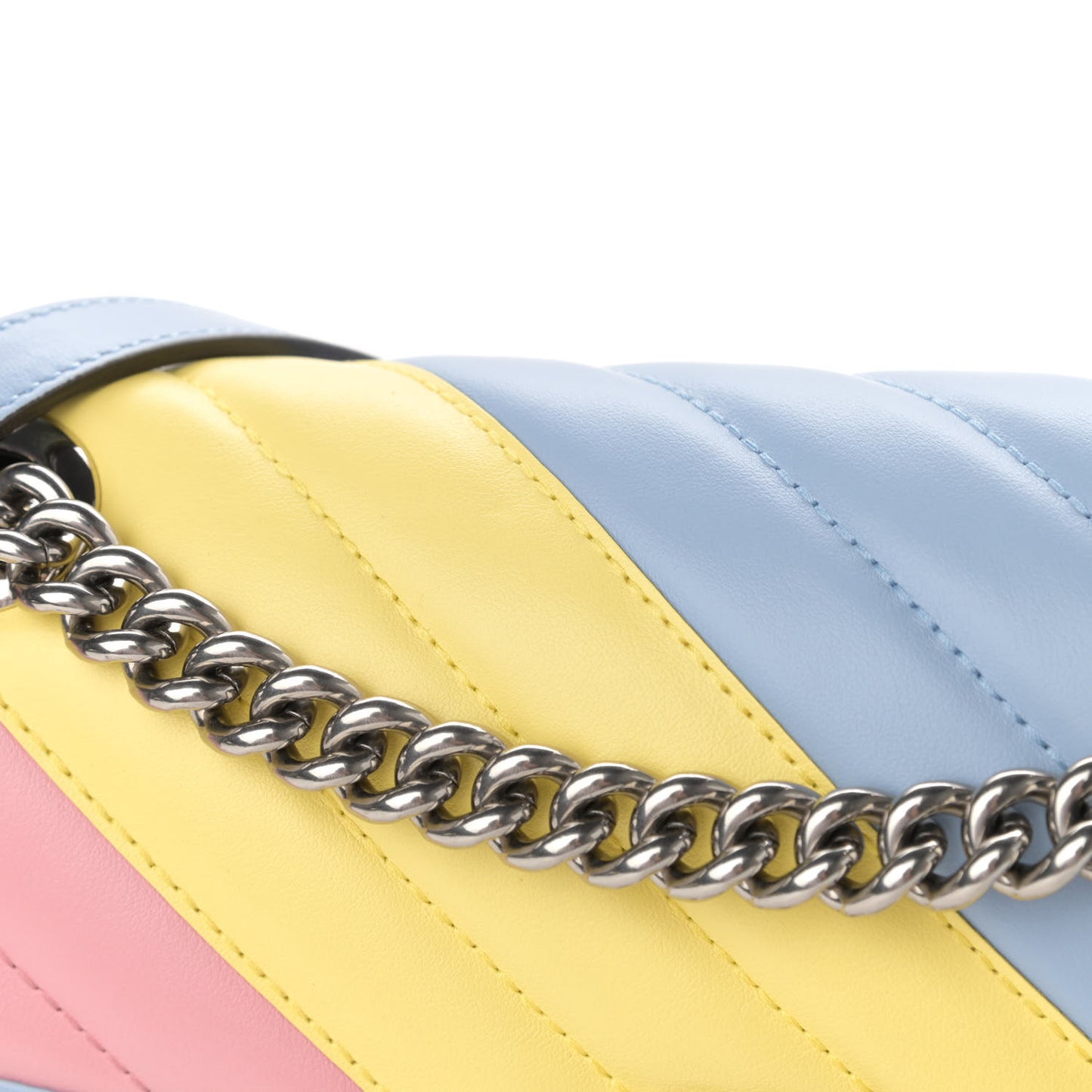 Calfskin Matelasse Diagonal Small GG Marmont Shoulder Bag Multicolor Pastel