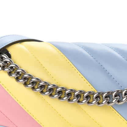 Gucci Calfskin Matelasse Diagonal Small GG Marmont Shoulder Bag Multicolor Pastel 11 of 11