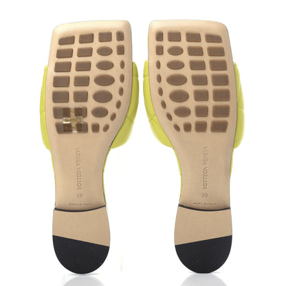 Bottega Veneta Nappa Quilted Rubber Lido Flat Sandals 39 Kiwi 6 of 10