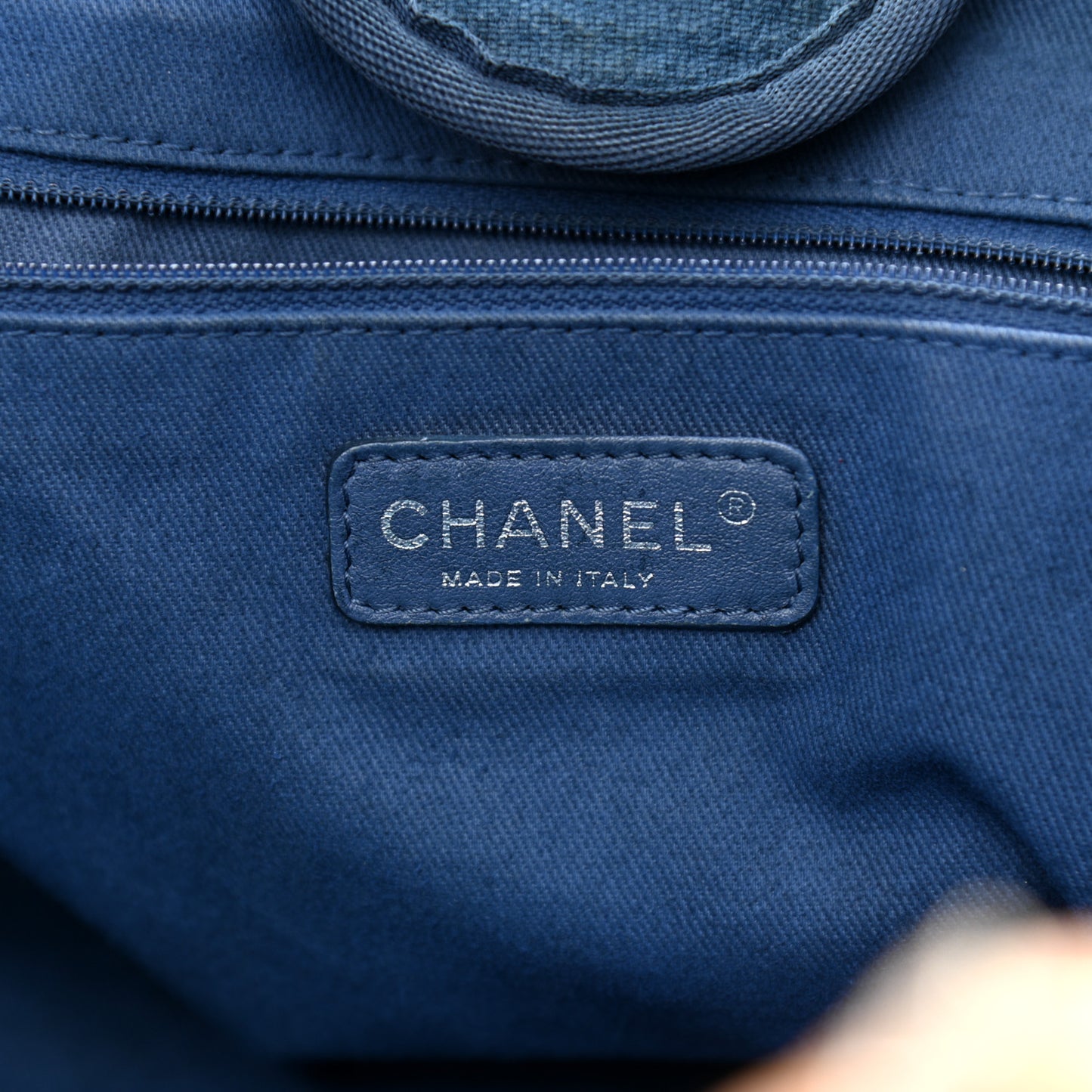 Canvas Medium Deauville Tote Blue