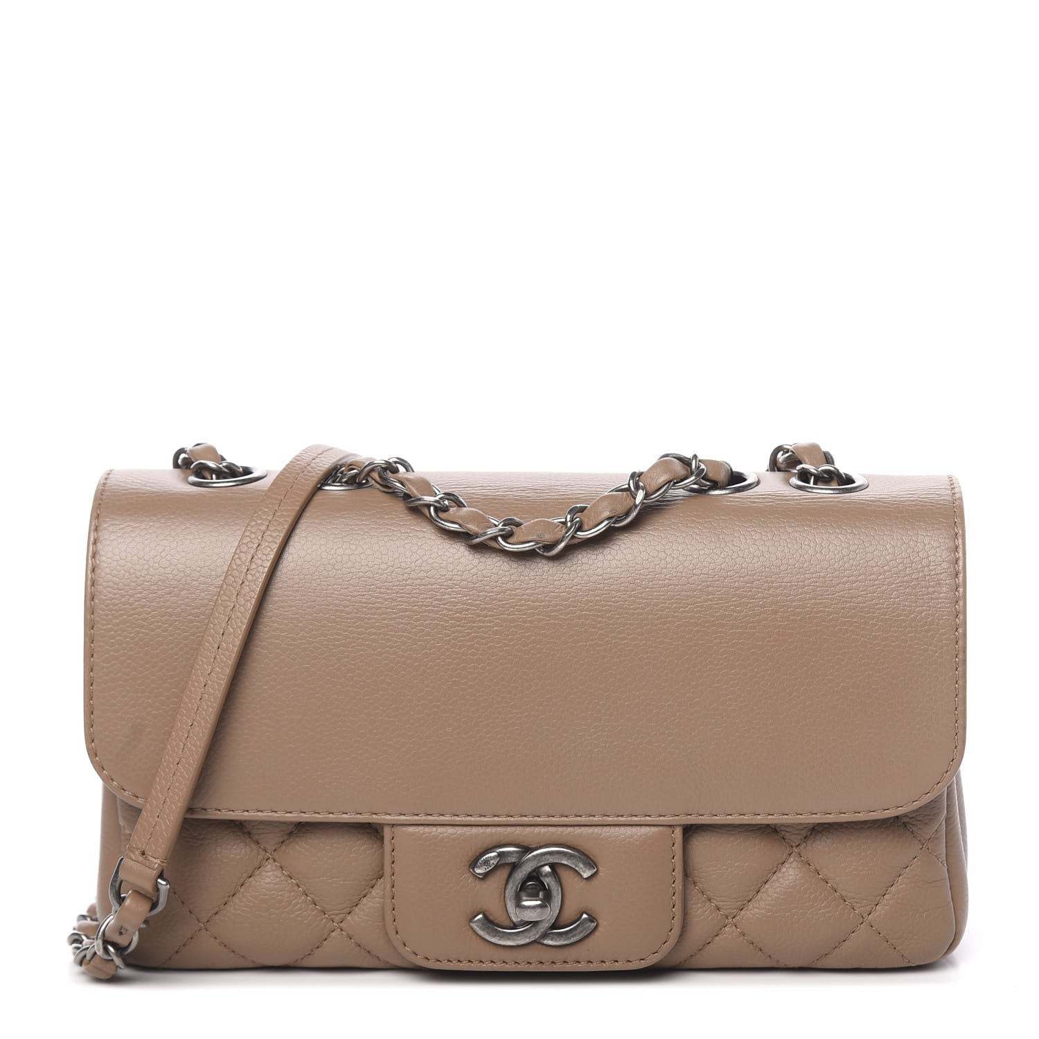 Chanel Caviar All About Flap Bag Beige 1 of 10