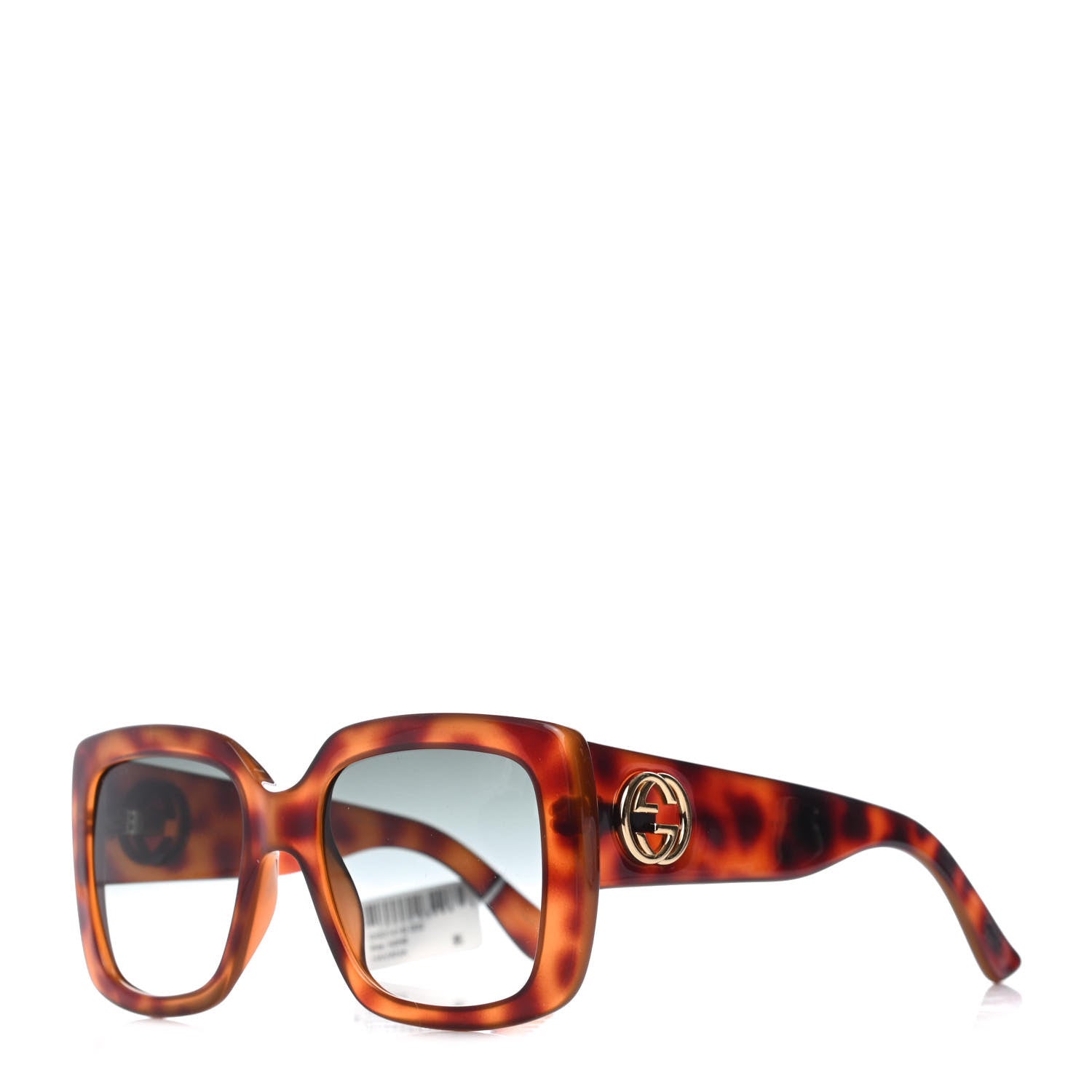 Gucci Acetate Square Frame Sunglasses GG0141S Tortoise 1 of 8