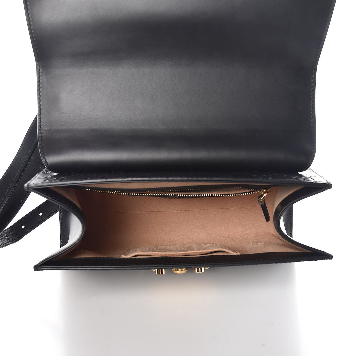 Guccissima Signature Small Padlock Top Handle Bag Black