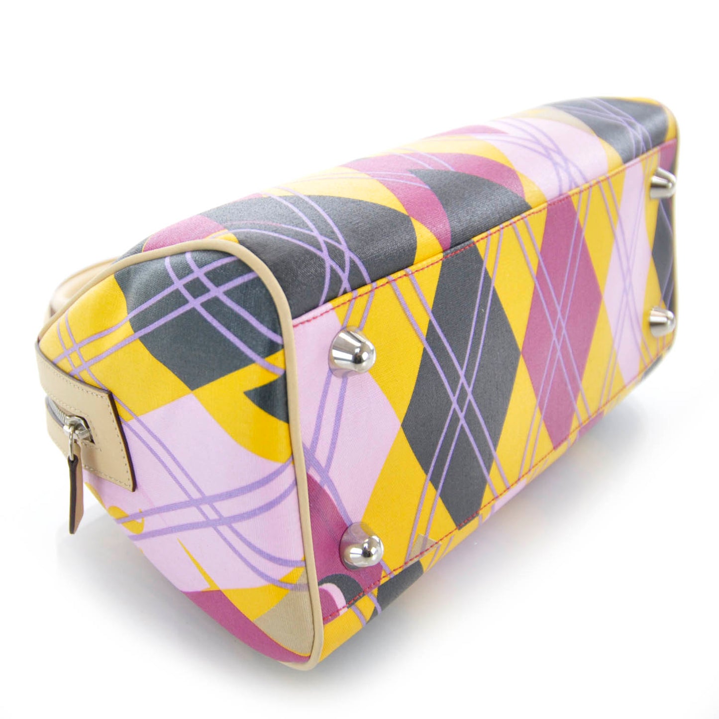 Coated Canvas Argyle Golf Satchel