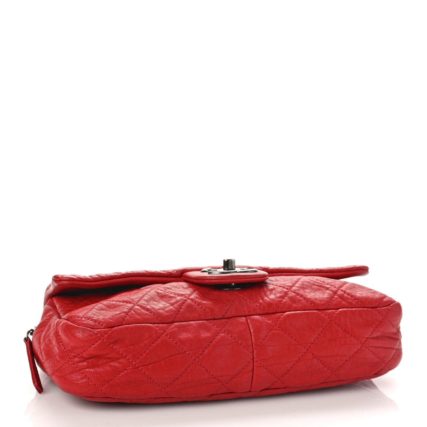 Sheepskin Quilted Medium Easy Flap Red