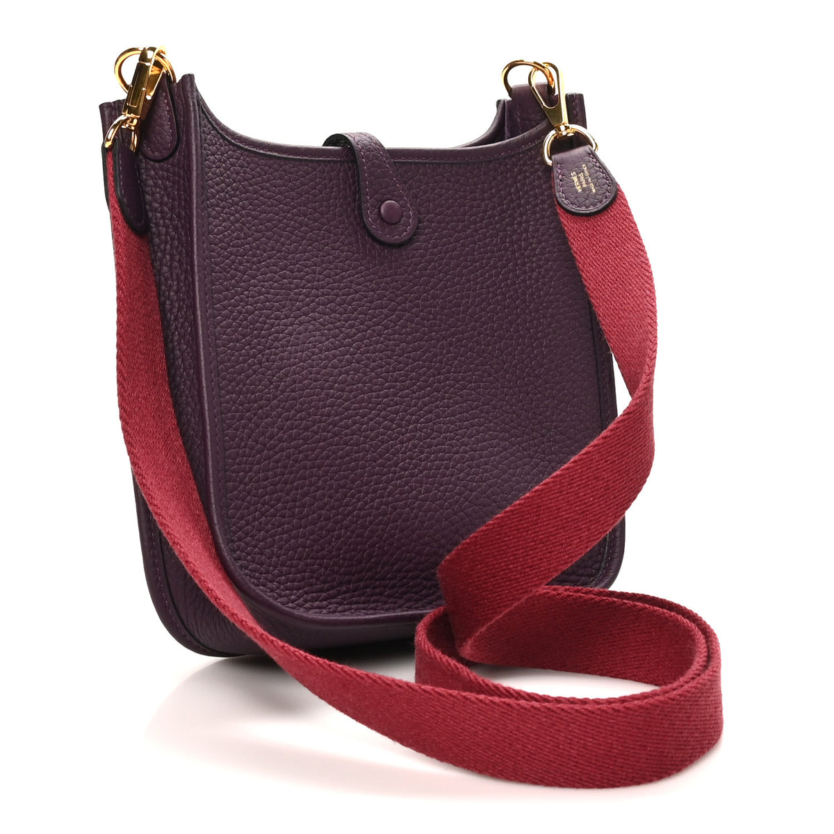 Hermes Taurillon Clemence Amazone Evelyne TPM Anemone Rouge Grenat 3 of 10