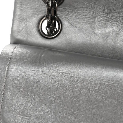 Chanel Metallic Aged Calfskin Quilted 2.55 Reissue 226 Flap Silver 12 of 13