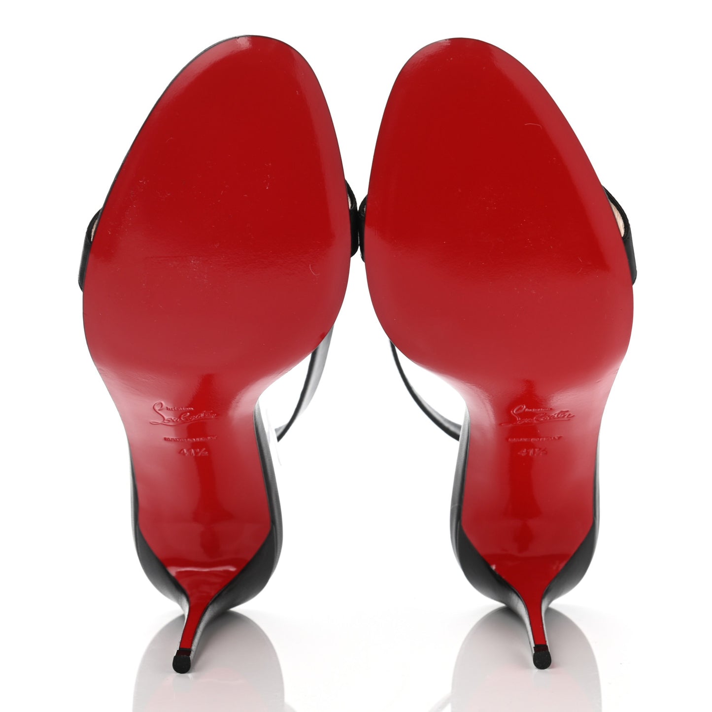 Shiny Nappa PVC Jonatina 100 Sandals 41.5 Black