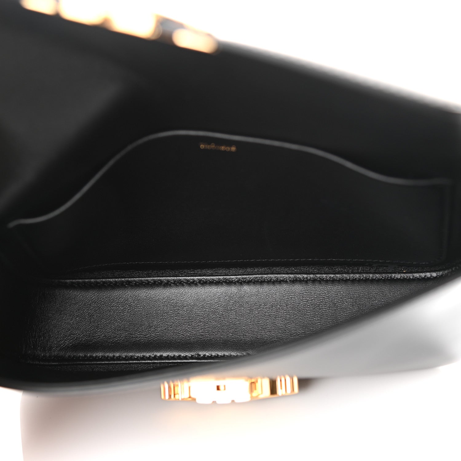 Celine Shiny Calfskin Triomphe Shoulder Bag Black 5 of 11
