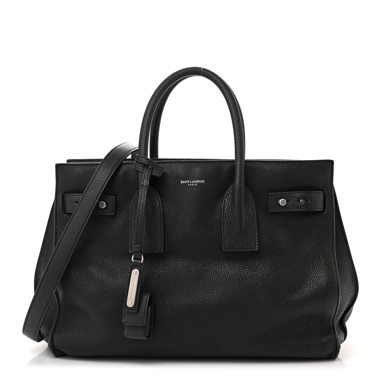 Grained Calfskin Small Supple Sac De Jour Black