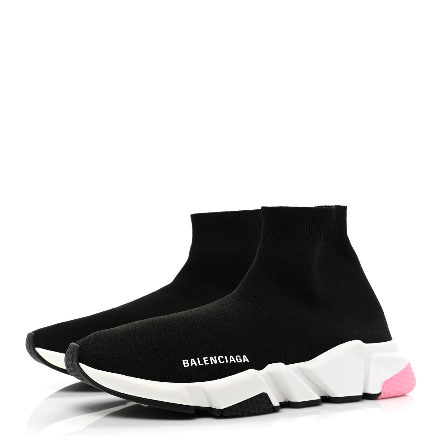 Neoprene Knit Multicolor Sole Womens Speed Sneakers 41 Black Pink