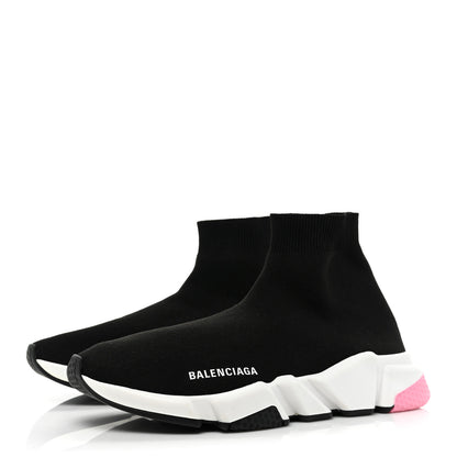 Balenciaga Neoprene Knit Multicolor Sole Womens Speed Sneakers 41 Black Pink 3 of 9