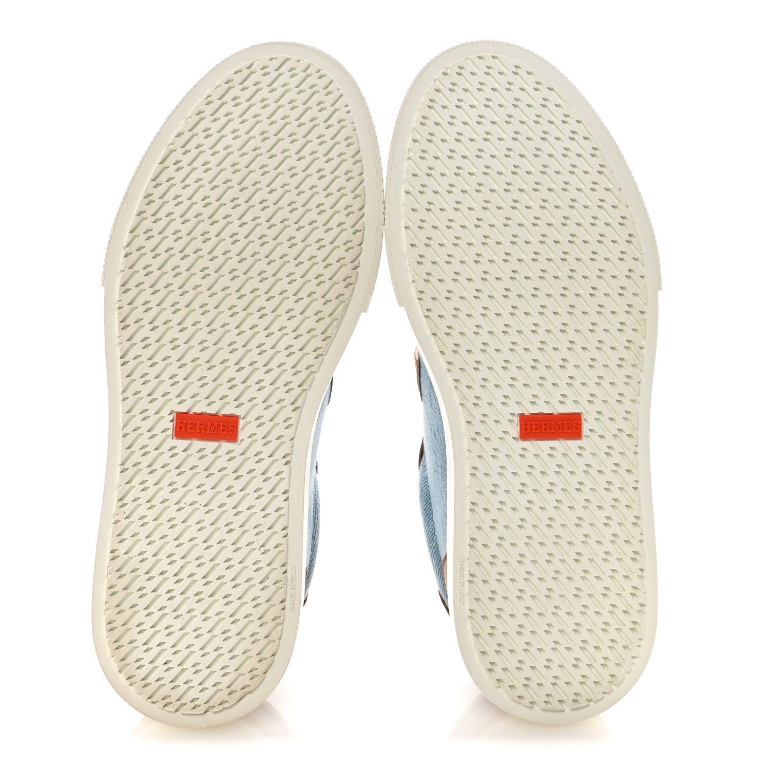 Hermes Denim Calfskin Day Sneakers 38 Blue Clair Gold 6 of 9