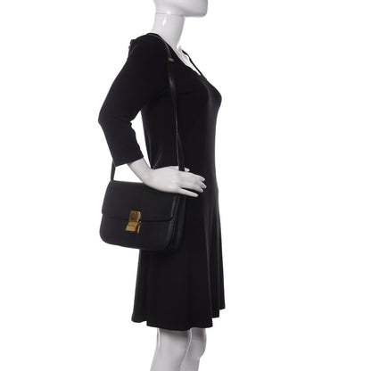 Celine Goatskin Medium Classic Box Flap Bag Black 2 of 13